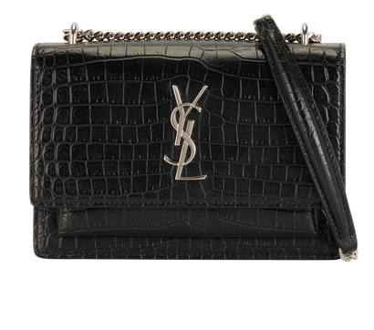 Mini Sunset, &pound;1,100, Handbags, Black, Leather, Front view